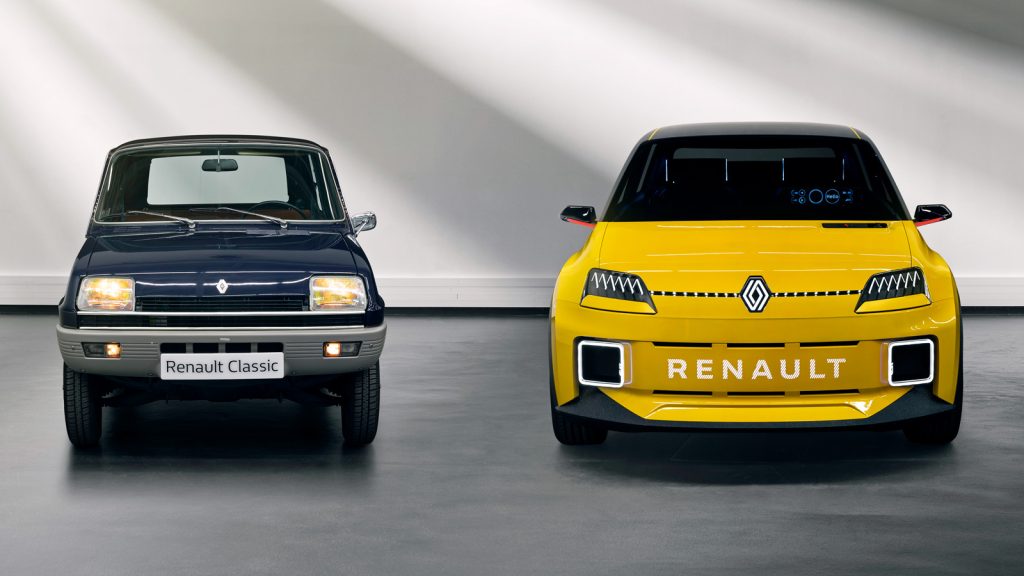 Klassik trifft Moderne 
Mit einer Länge von 3,90 Metern und einer Breite von 1,90 Metern übertrifft der neue Renault 5 E-Tech seinen Ahnen deutlich. Der kam mit einer Länge von 3,52 und einer Breite von 1,55 auch ohne Assistenzsysteme locker in jede Parklücke. 