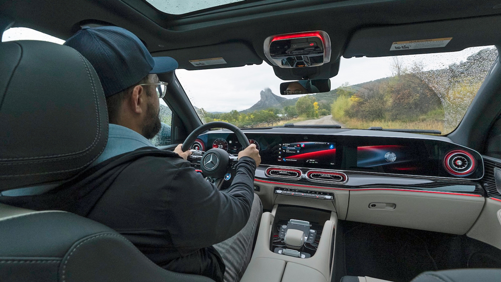 Alles im Griff
In schnell gefahrenen Kehren harmonieren die feinfühlige, direkte Lenkung und der vollvariable AMG-Allradantrieb sehr gut. Fotos: MB
