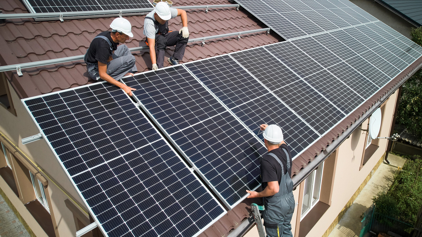 Solaranlage auf dem Dach