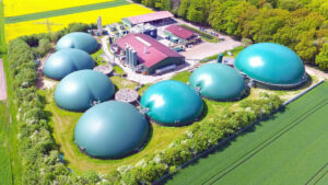 Biogasanlage auf einem Bauernhof