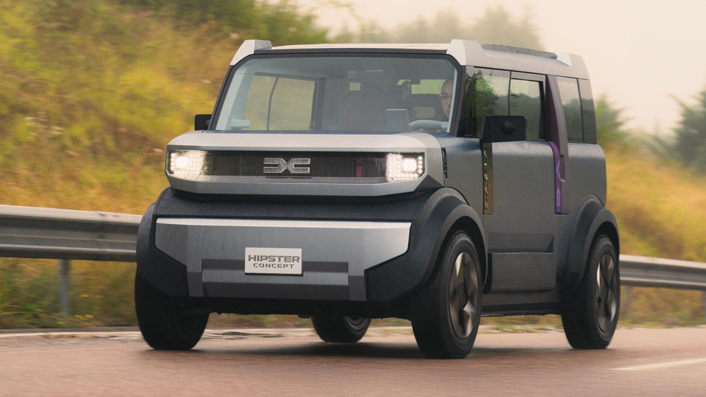 Dacia Hipster Concept 
Ganz so extravagant wie die Konzeptstudie wird der Nachfolger des Dacia Spring wohl nicht werden, der 2027 in den Handel kommt. 