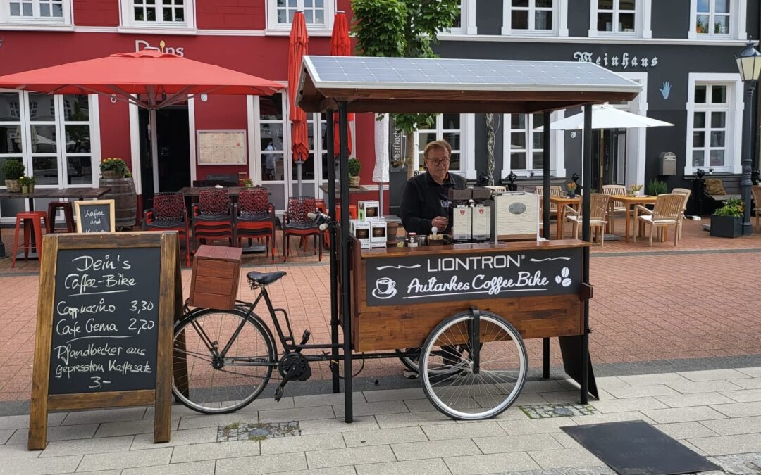 300 Kaffee am Tag: Autarkes Coffee-Bike