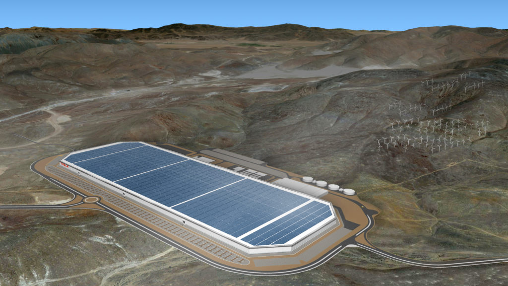 Teslas Gigafactory 1 in Nevada (Simulation)