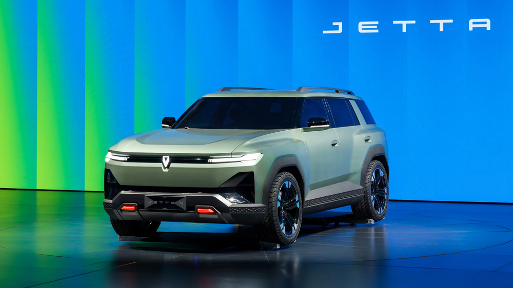 Jetta X Concept 
Der über fünf Meter lange Elektro-SUV für den chinesischen Markt wurde in der neuen Designsprache "Modern Robust" gestaltet. 2027 soll das Fahrzeug auf den Markt kommen - zu einem Preis von umgerechnet unter 15.000 Euro. Foto: Volkswagen