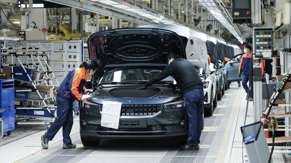 Produktion des Polestar 2 in China